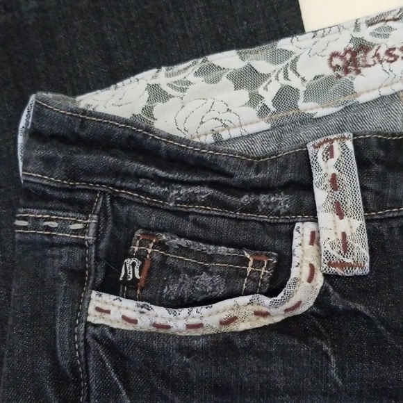 MissMe Lacy Black/Grey Jeans, JP4292B Jet Reno x29 - Picture 4 of 7